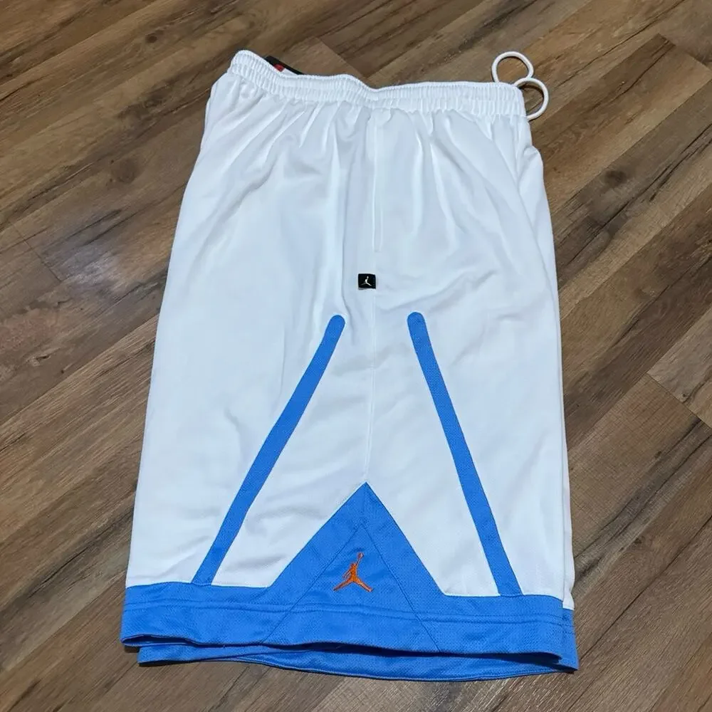 2006 Air Jordan Diamond White Blue Orange Basketball 228547-100 Y2K Shorts